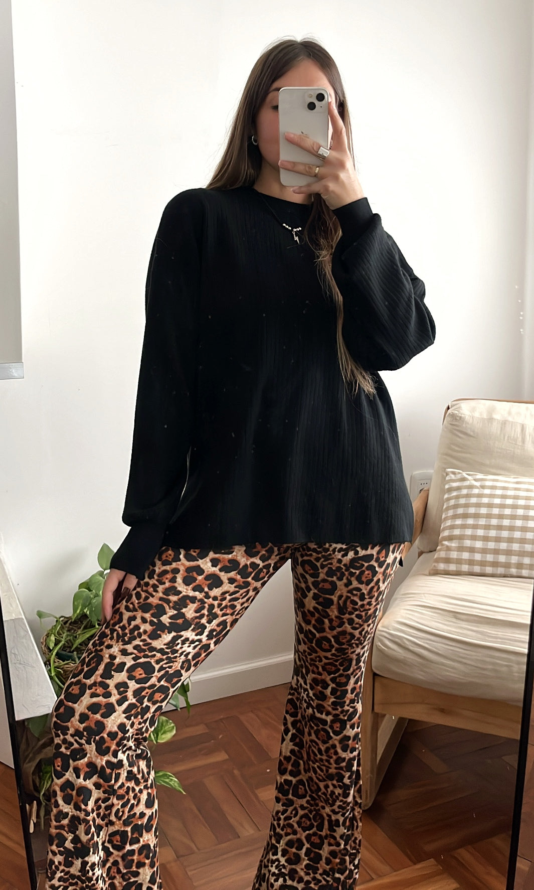 Calza Oxford Print