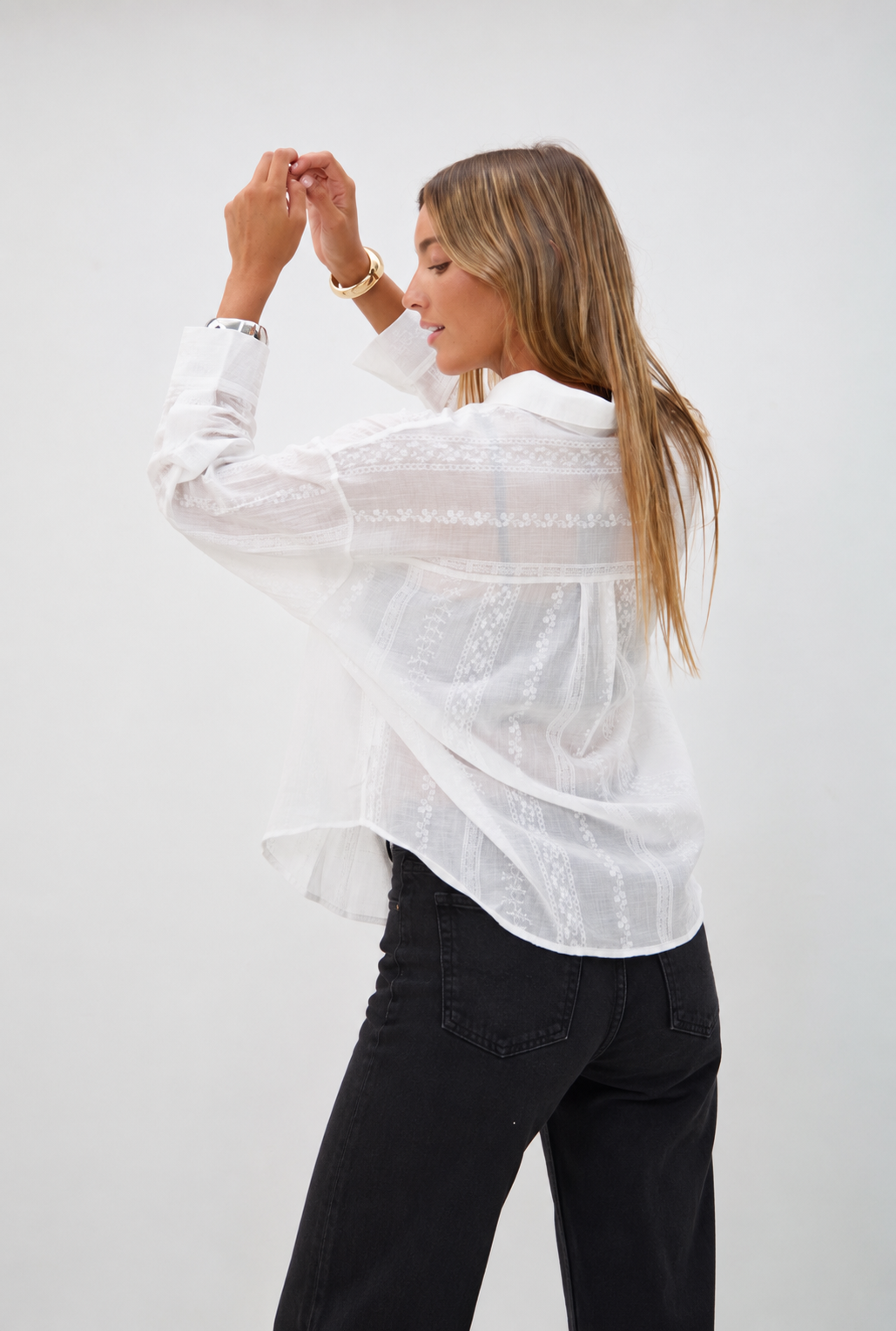 Camisa Broderie
